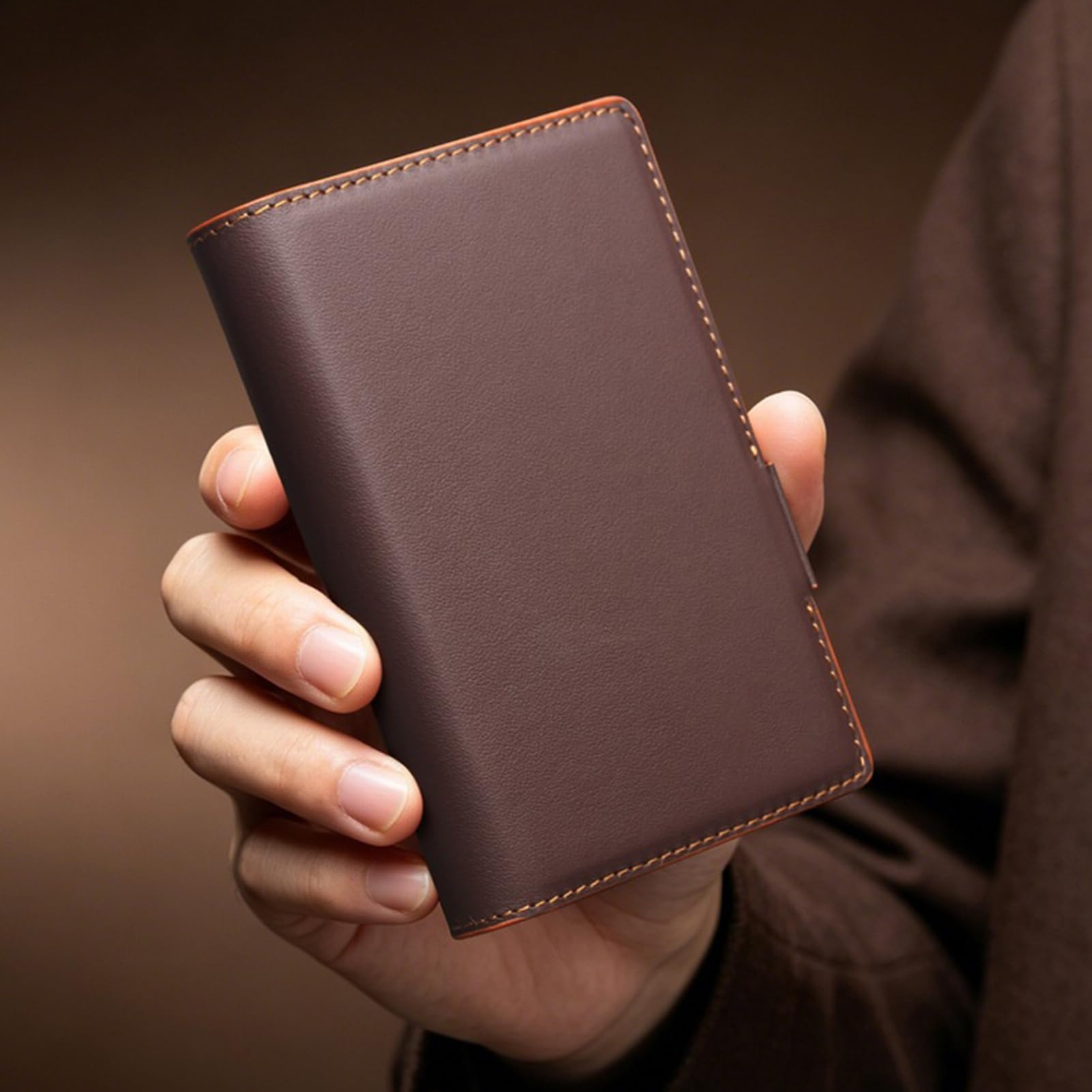 Custodia a portafoglio in vera pelle per Samsung Galaxy Z Fold 8, realizzata a mano