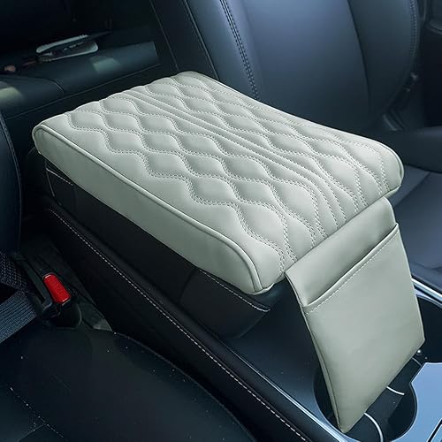 Funda para reposabrazos de automóvil, de piel, espuma viscoelástica, para reposabrazos de automóvil, funda de altura para consola central, cojín