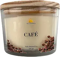 Vela Aromática Artesanal, 9 Fragrâncias Disponíveis, Baunilha, Capim Limão, Lavanda, Bamboo, Alecrim (Café)