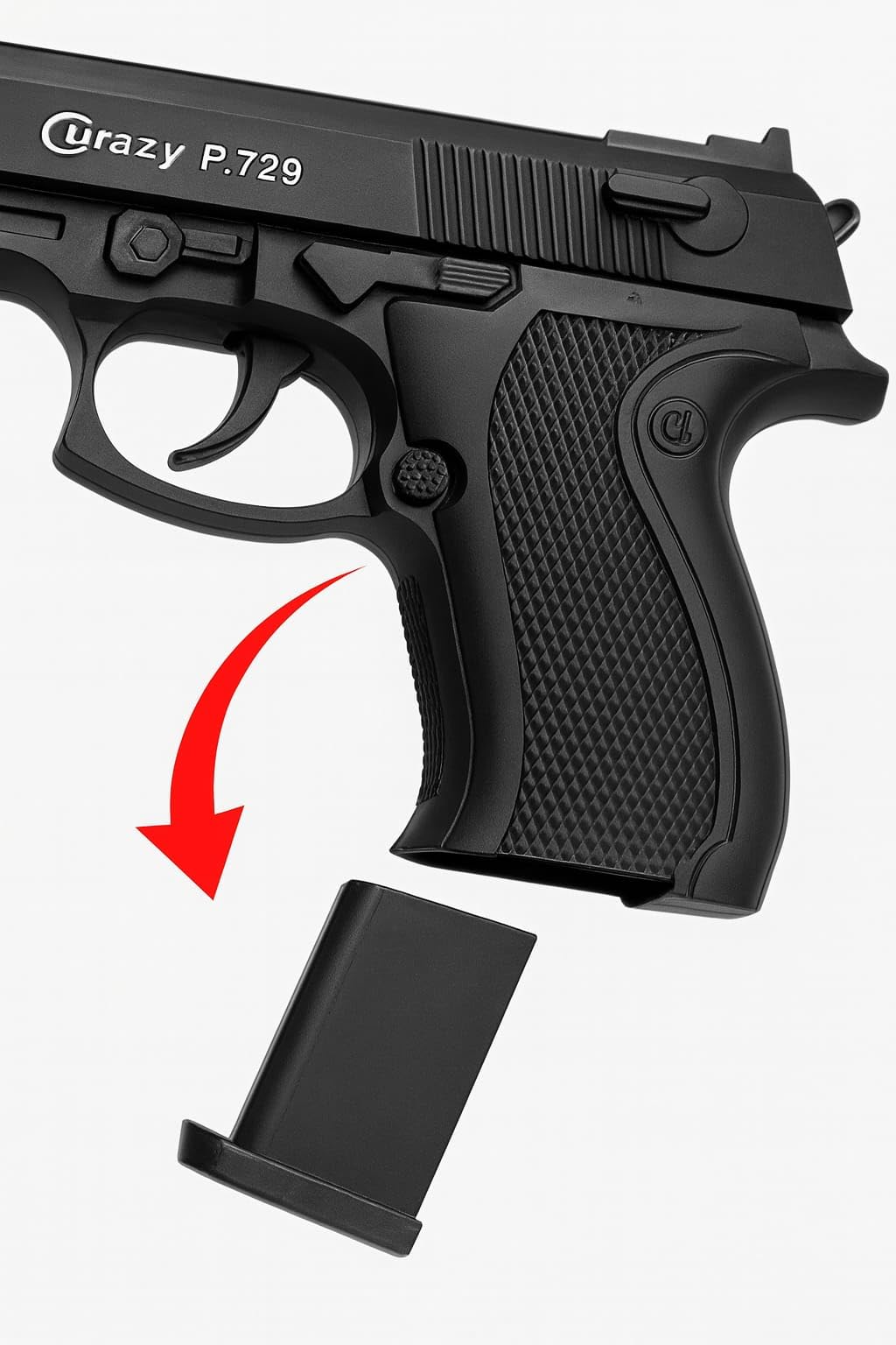 Toy Gun for Kids with BB Bullets – Realistic Look, Detachable Magazine, Safe Airsoft Pistol for Outdoor Fun, Shooting Practice & Role Play (Black) 1