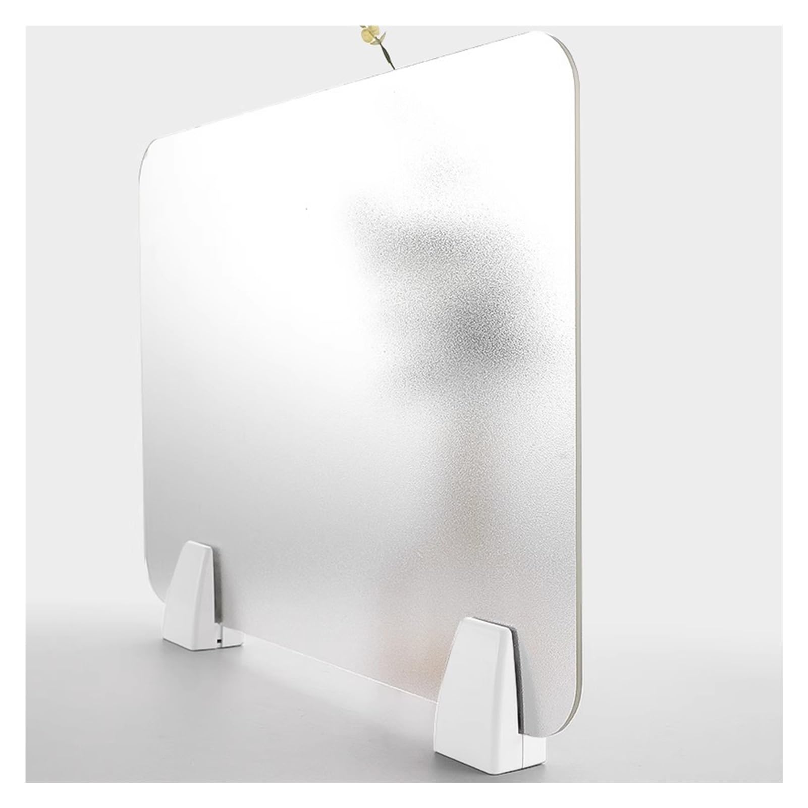 SXFSDOU Freestanding Office Privacy Divider Frosted Acrylic Acoustic Desk Shield Sound-Absorbing Cubicle Partition Clear 80x30for Workstations