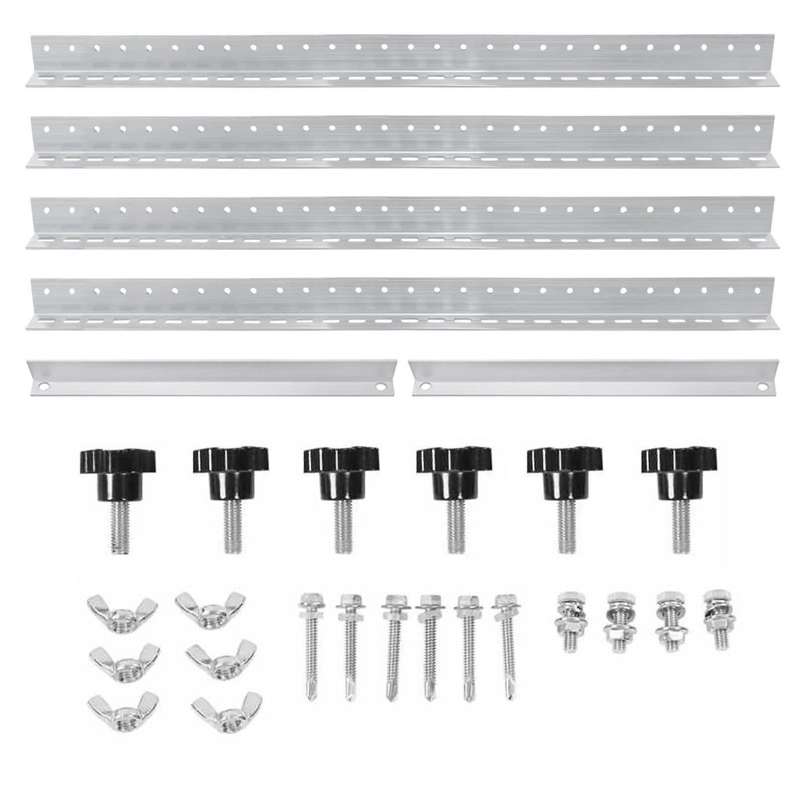 Staffe Regolabili Per Pannelli Solari - Supporto Inclinazione 0-90 Gradi, Alluminio, 114 Cm Per 100-600W - Foto 13