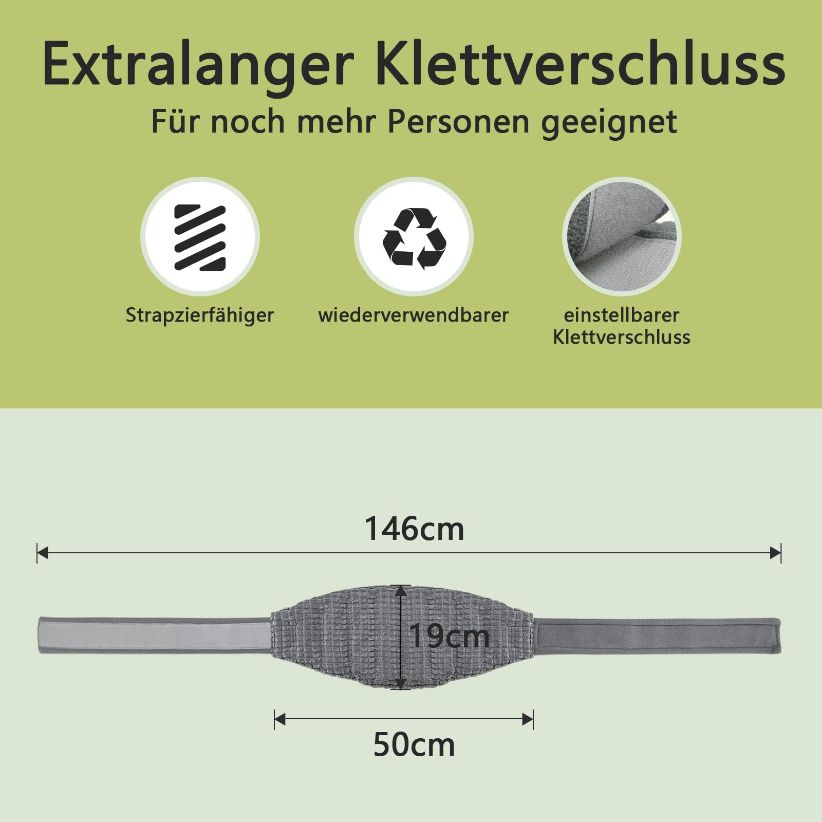 AROMA SEASON Wärmegürtel Rücken Lendenwirbelsäule für Mikrowelle | Körnerkissen | Wärmekissen