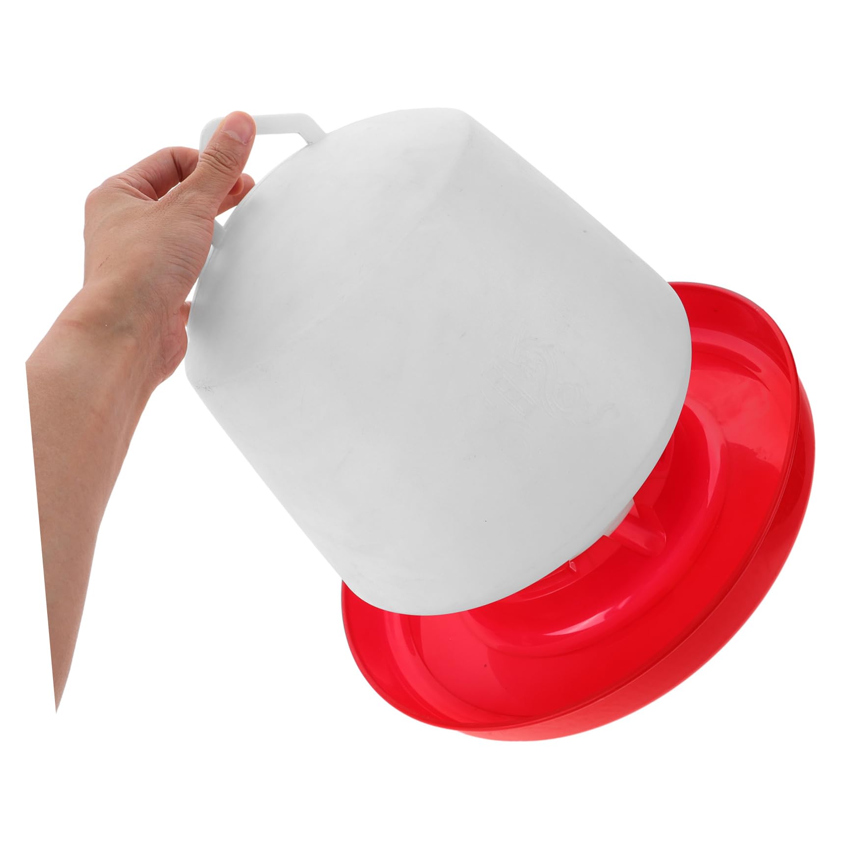Mangiatoia per Polli in Plastica Bianca, Resistente Agli Urti | Forma a Vaschetta per Uso Esterno, Adatta a Galline e Piccioni, Design Creativo e Pratico