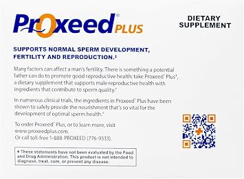 Proxeed Plus Dietary Supplement, Supports Normal Sperm Development, Fertility, and Reproduction, 30 Packets, 150 g (5.29 oz)