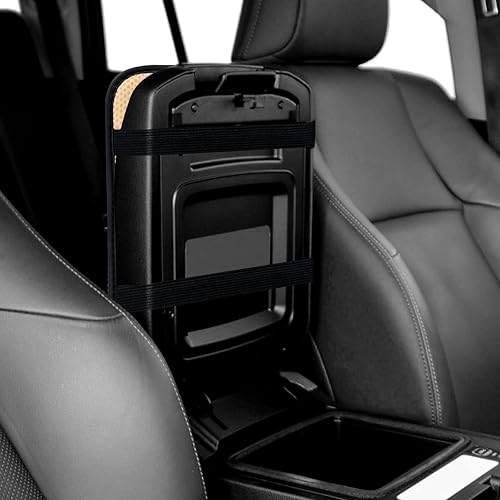 Vista 5 de Amiss Almohadilla para consola central de automóvil, cuero PU, protector de cubierta para caja de asiento de reposabrazos de automóvil, universal