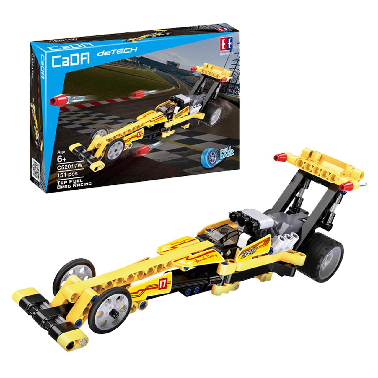 Top Fuel Dragster 151 Pieces (Compatible with Lego Technic e.g. 42033) C52017W