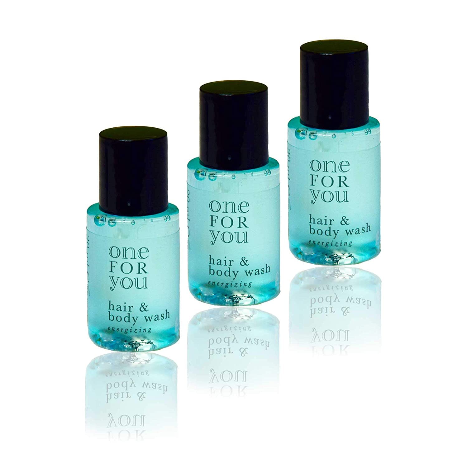 One For You Hotelkosmetik-Set, 100 Stück Shampoo-Gel 20ml und Seife 10g, Energetisierend und Pflegend, Reisegröße 100+100