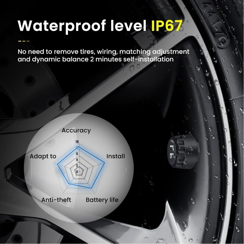 Smart Home TPMS bezprzewodowe monitorowanie ciśnienia w oponach samochodowych bezprzewodowe do monitora opon wyświetlacz LED ładowanie USB