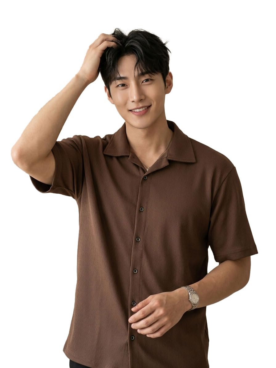 BANSII DHUN Men’s Solid Ribbed Half Sleeve Shirt – Premium Cotton Blend Fabric, Button Front Closure, Soft Regular Fit Sty... - Review, Price and Buying Guide