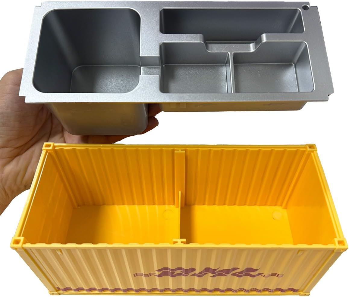 Desk Organizer, Pen Pencil Holder, Business Name Cards Holder, Shipping Container Model Storage Box, Secret Storage Box with Multiple Compartments Office Supplies Multi-function (DHL)
