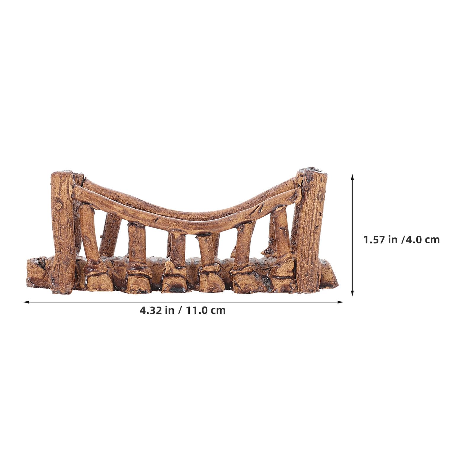 NOLITOY Puente Colgante para Acuario Cerámico 2 Piezas Mini Puente Decorativo 75 CM para Jardín Zen y Pecera Adorno Paisaje Resistente al Agua para Tortugas y Peces