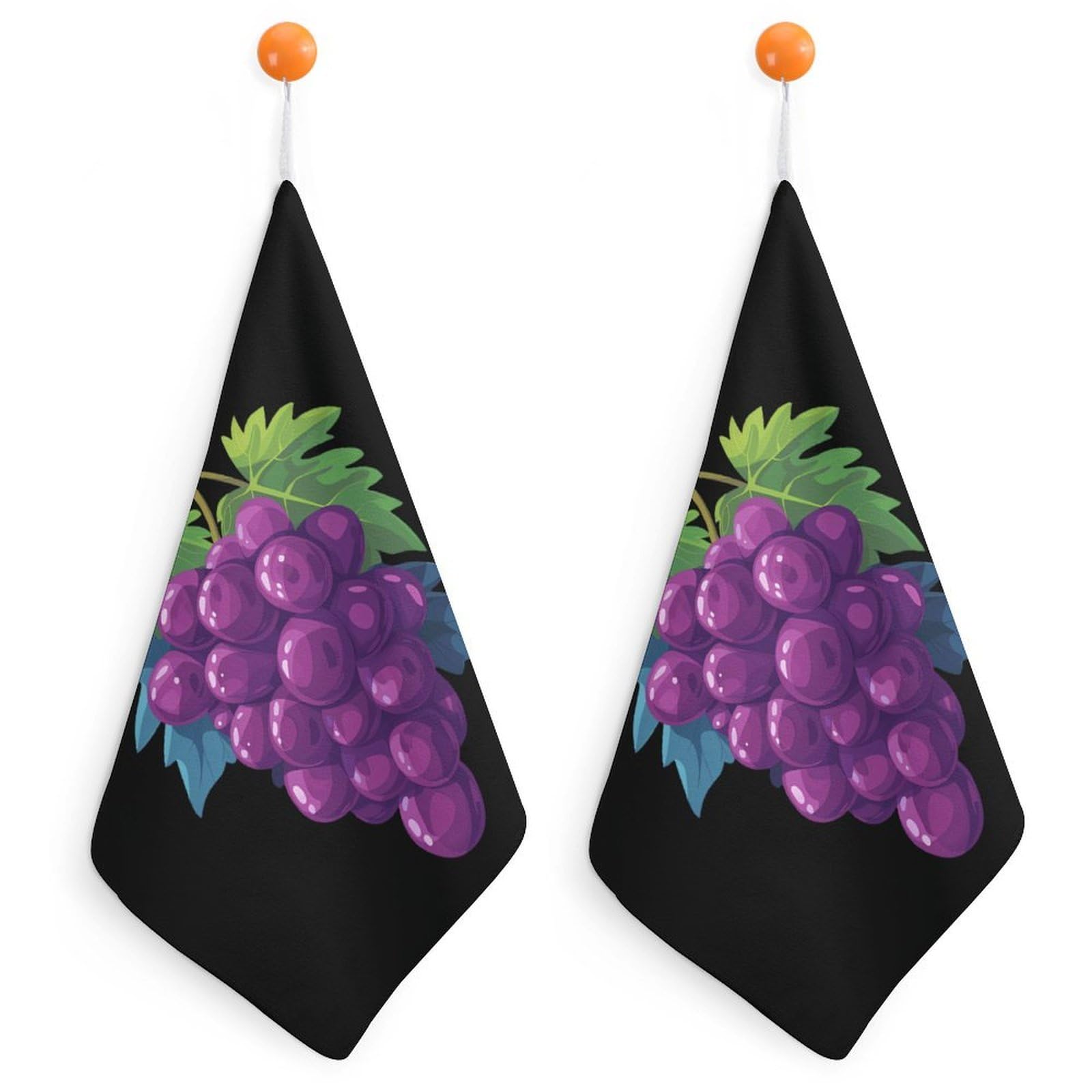 CGSBNGHA Grapes Hand Towel Hanging Face Towels Cleaning Cloths Handkerchief for Bathroom Kitchen