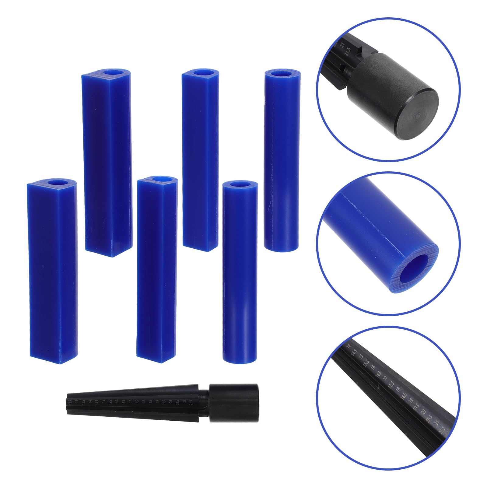 SUPVOX Tubo Cera Blu per Anello, Set 7 Pezzi per Modellazione | Taglio Fluido e Incisione Precisa, Uso in Studio e Fusione Gioielli, per Hobbyisti e Studenti