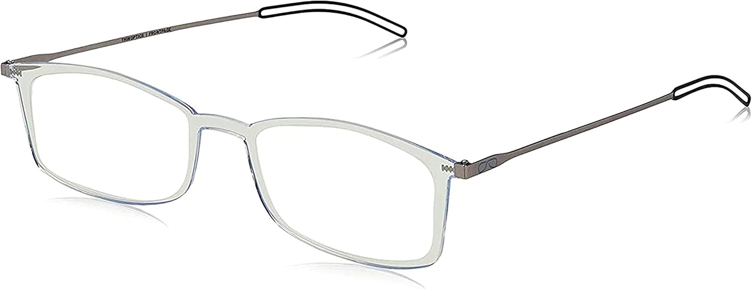 ThinOptics Computer Reading Glasses 2.50 Rectangular Clear Frames - Blue Light Blocking Readers +2.5 Strength - Unisex for Men & Women - Ultra-light Compact