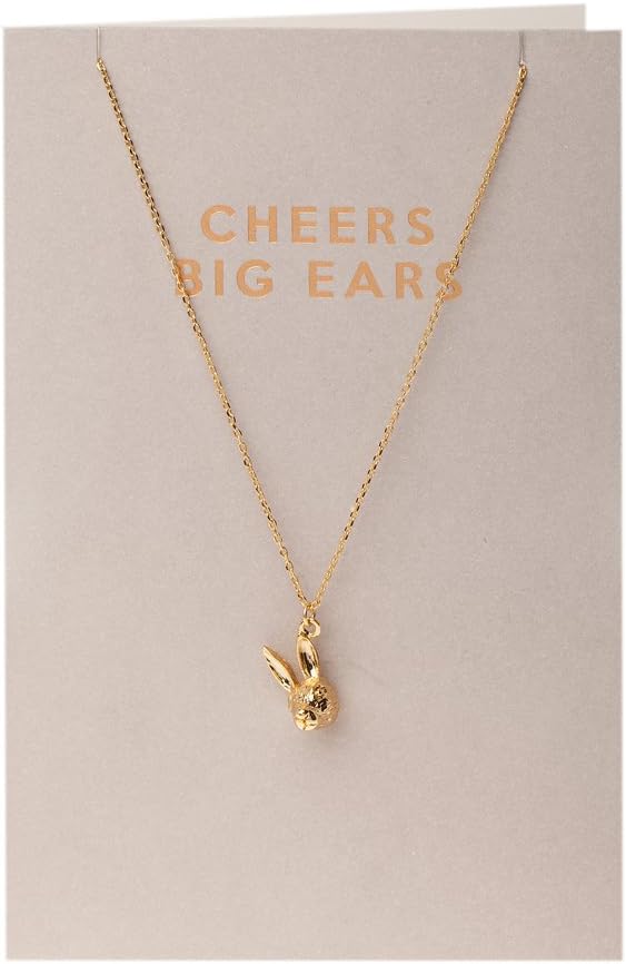 Gold Rabbit Head Necklace
