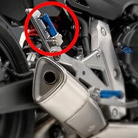 Vista 6 de MCMOTOPARTS M-PRO - Estriberas traseras para pasajero, color azul, compatible con MT-03 2016-2022 16 17 18 19 20 21 22