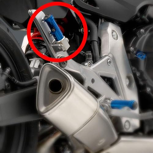 Miniatura 6 de MCMOTOPARTS M-PRO - Estriberas traseras para pasajero, color rojo, compatible con Scrambler Classic 2015-2018 15 16 17 18