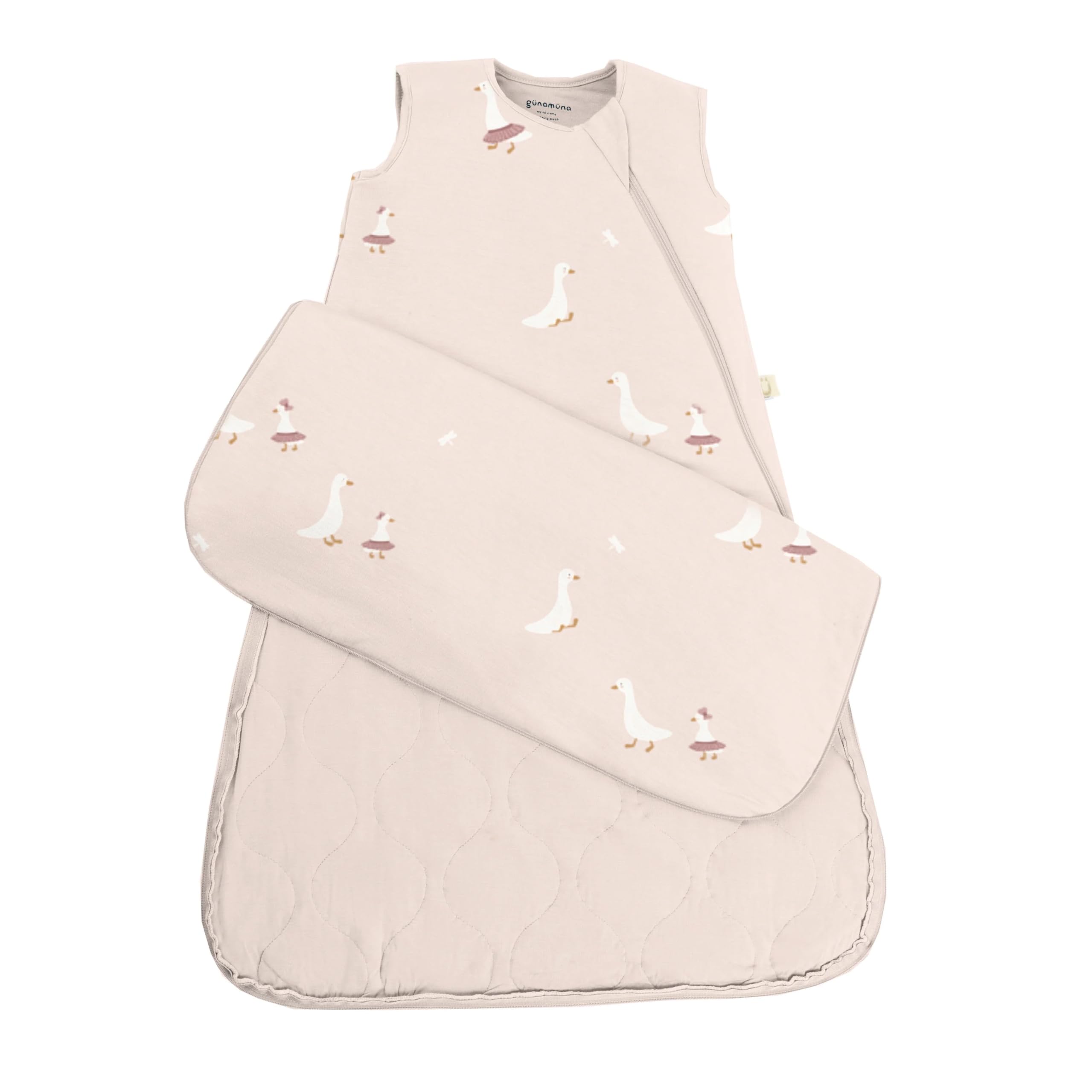 Photo 1 of GUNAMUNA Sleep Sacks for Babies Toddlers and Newborns, Easy Changing Diaper Zipper, 1.0 TOG, Tutu Goose, 9-18 Months