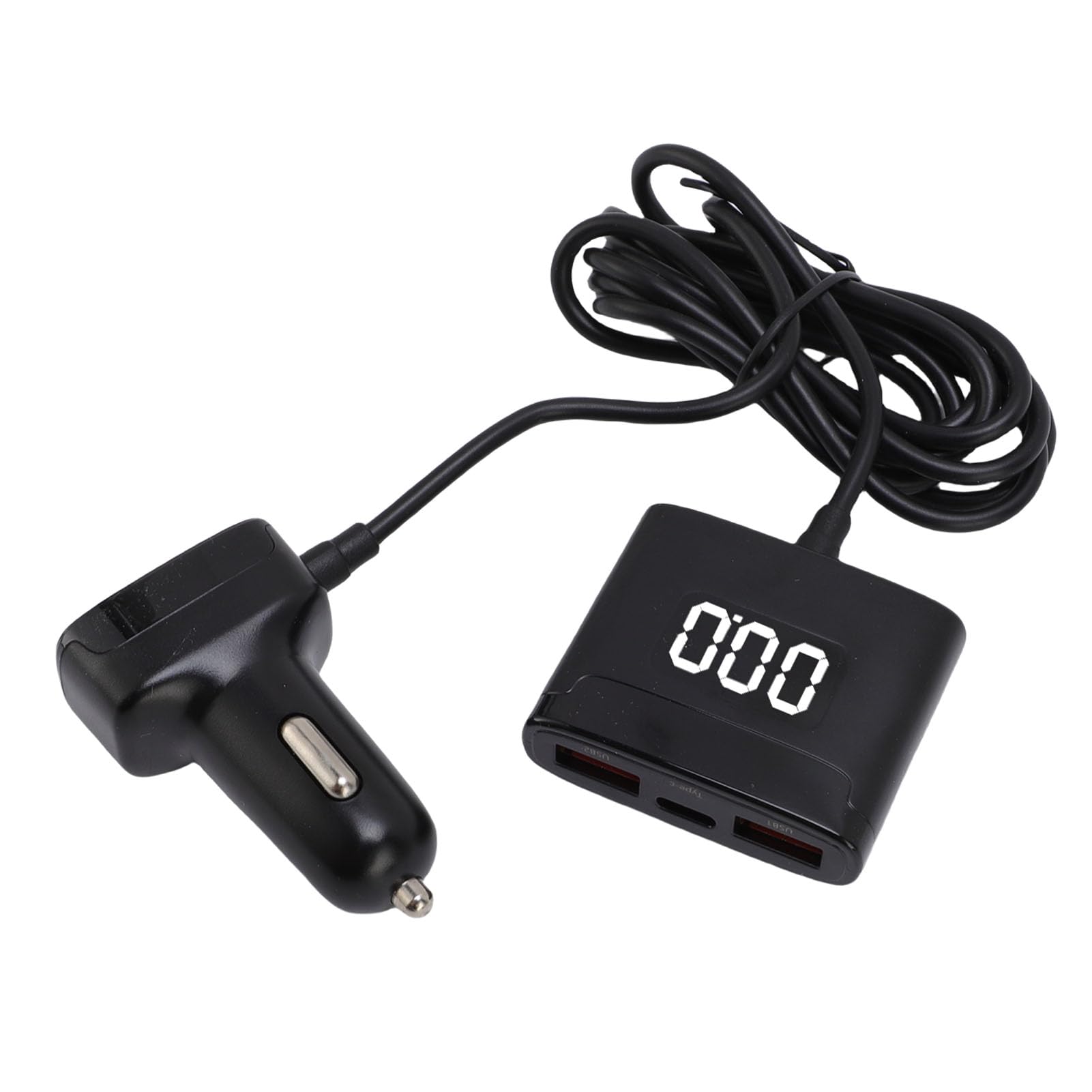 Carregador de Carro PD30W USB C de 5 Portas, Adaptador de Carro de Carregamento Rápido de