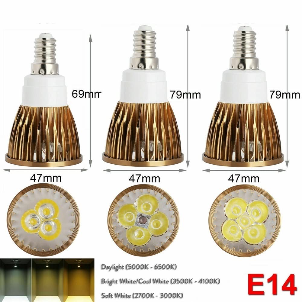 Illuminazione per Interni 10 lampadine LED AC85-240V GU10 E12 B22 E27 E14 MR16 DC 12V 3W 4W 5W Sostituisci Le lampade alogene