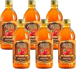 Kit 6 Vinagre De Maçã Montes Verdes 530ml 5% Acidez