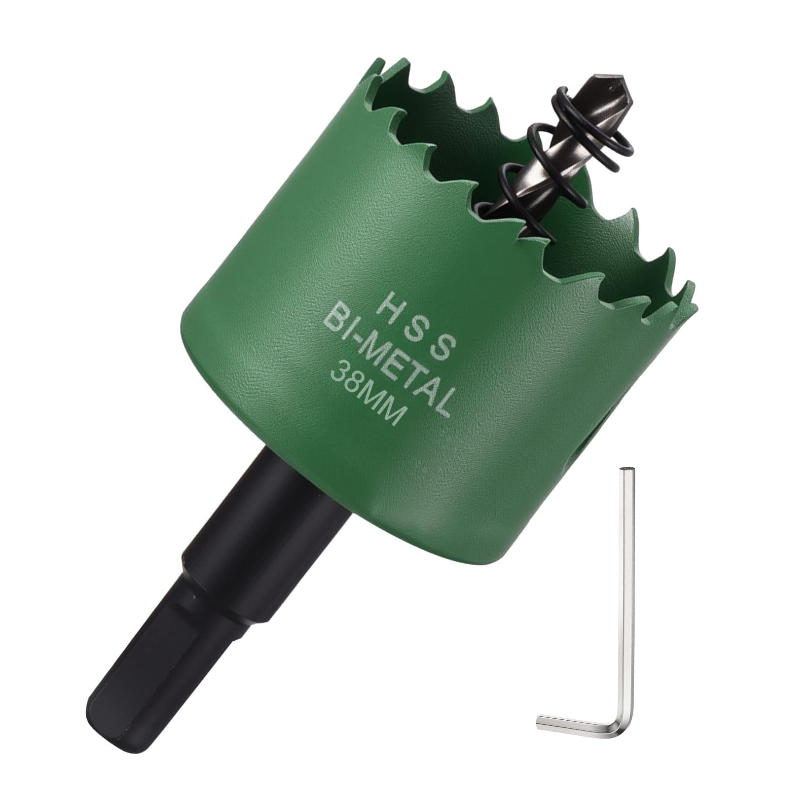 DTGN 1-1/2" Bi-Metal Hole Saw M42 HSS - 38mm Hole Cutter - Good for Thick Stainless Steel/Alloy/Aluminium/Brass/Copper - Green