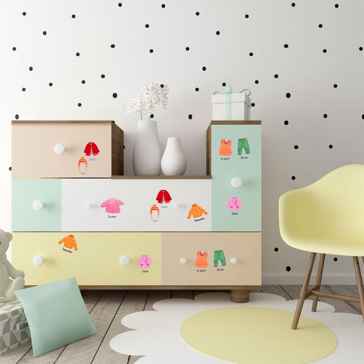 BESPORTBLE 8 Set Etichette per Abbigliamento Set per Classificazione e Organizzazione Decorazioni per e Dei Facili Applicare e Versatili per Identificare