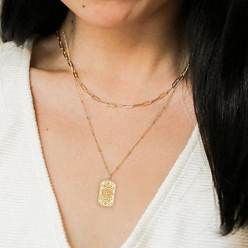 Miniatura 7 de Tarsus Collar de mal de ojo dorado con amuleto de Mal De Ojo Nazar de tercer ojo, joyería de protección, regalos para mujeres y niñas, Metal