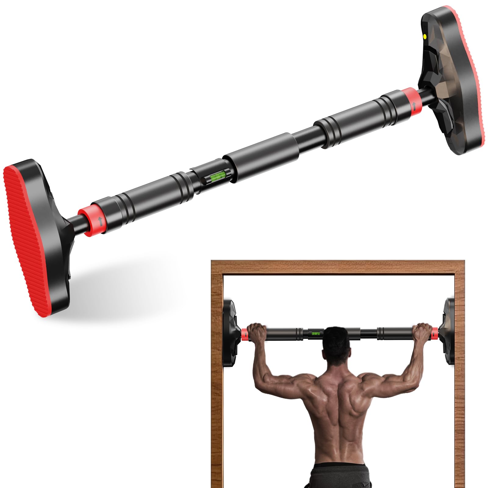Adjustable Doorway Pull-Up Bar for Home Gym Multi-Position Chin-Up Pull-Up Bar for Upper Body Workouts 27 37 Wide