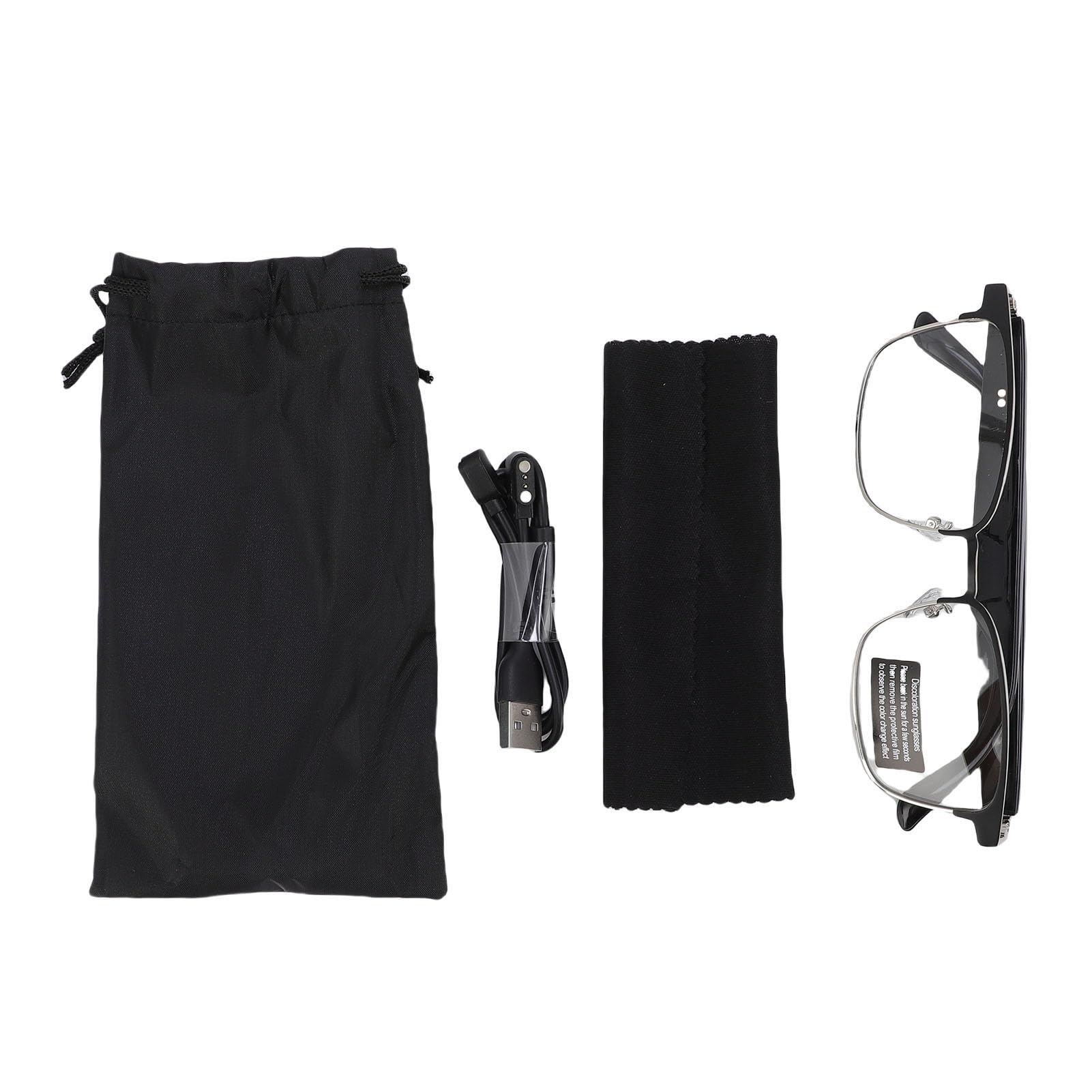 XUMIUZIY Lunettes Intelligentes avec Traduction en IA, Support 172 Langues, Verres Audio, écouteurs Oreilles Ouverts, Lunettes de Soleil Anti-Bleu pour Hommes et Femmes