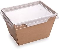 Vista 4 de Restaurantware Cafe Vision Contenedores de comida para llevar de 17 onzas, 200 cajas de almuerzo desechables con cierre de clic, tapas transparentes