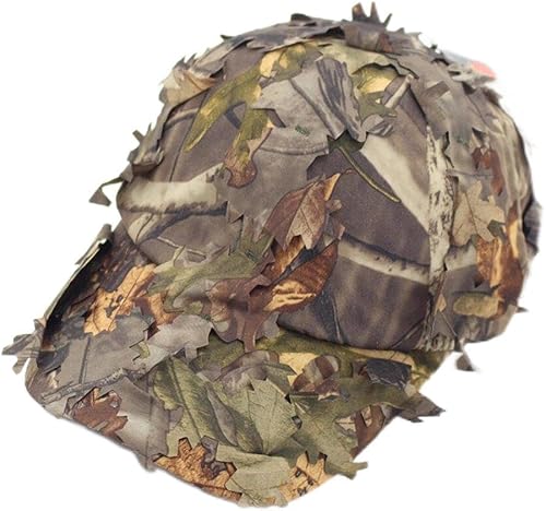 Boonie Hats for Men 3D Leaves Camo Tactical Cap for Hunting Fishing Sunshade