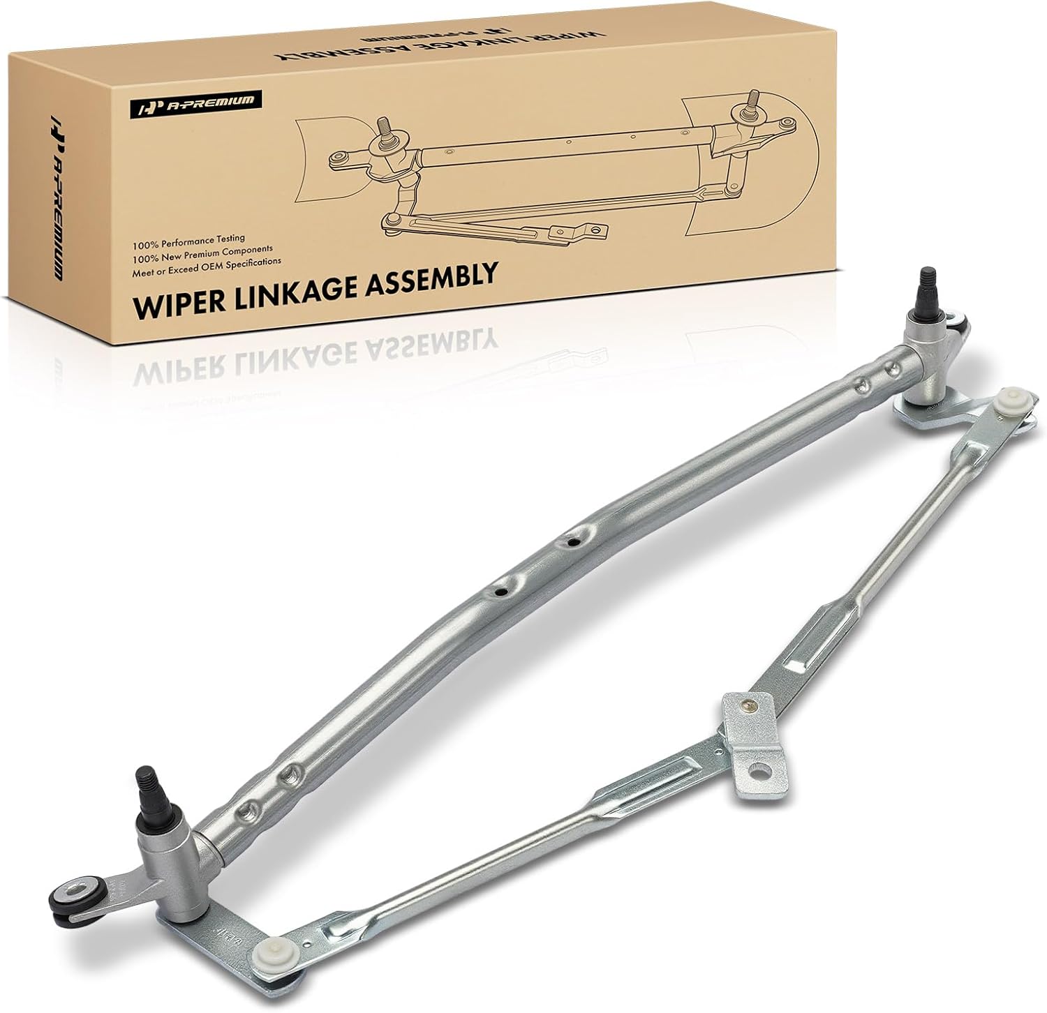 A-Premium Front Windshield Wiper Linkage Compatible with Nissan Titan 2004-2015, Armada 2005-2015 & Infiniti QX56 2004-2010