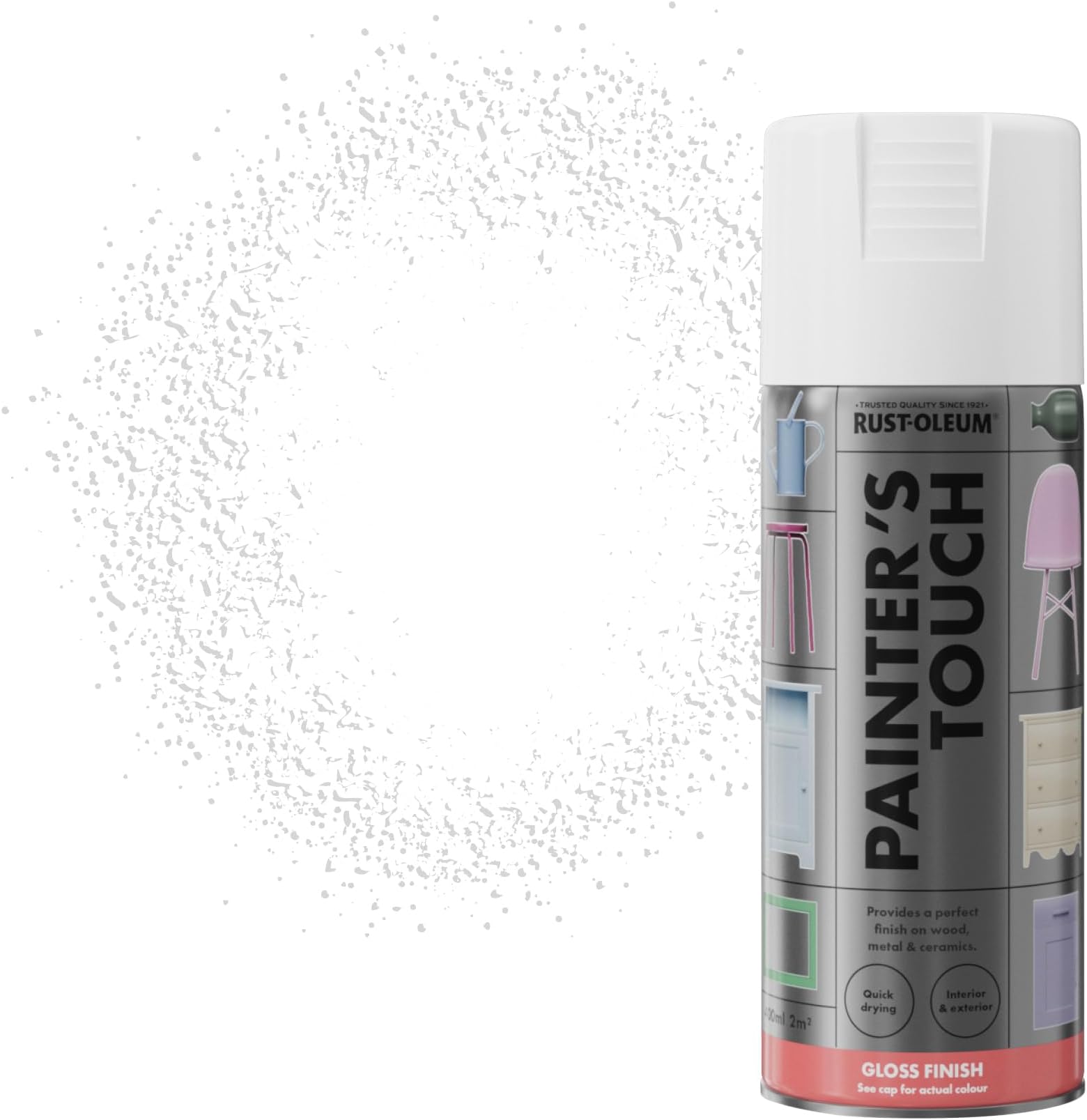 Rust-Oleum 400ml Painter's Touch Spray Paint - Gloss White,Packaging May Vary