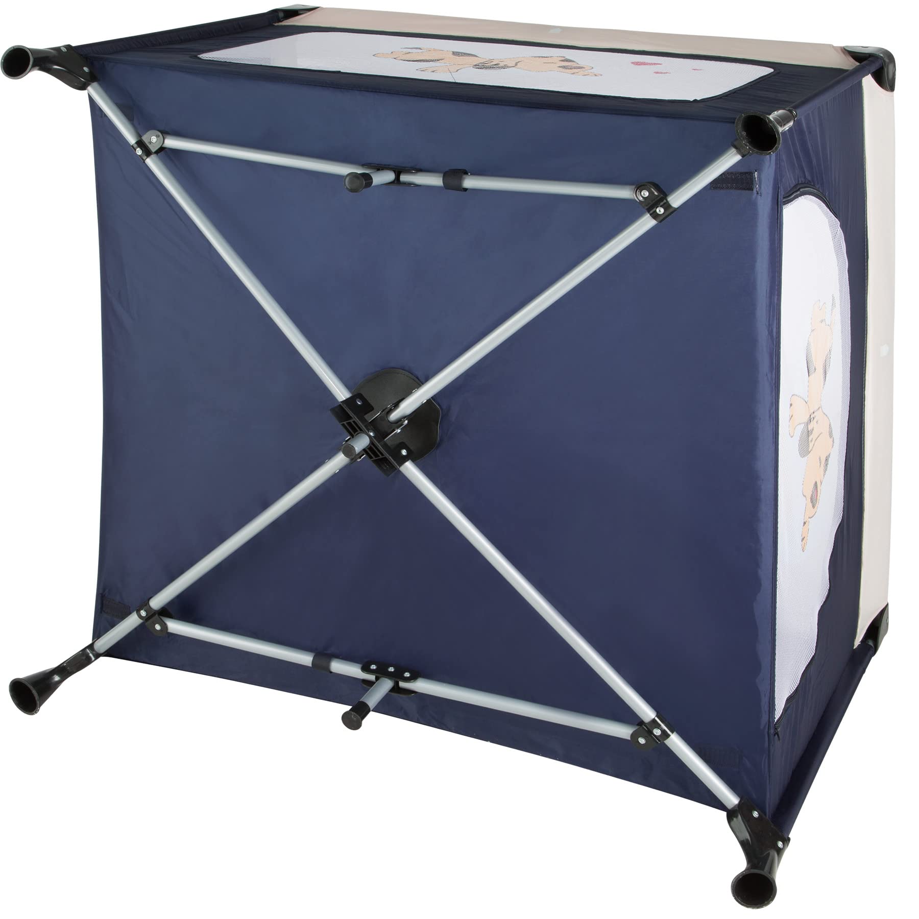 TecTake 402205 Parc pour Bébé Lit de Bébé Parc avec Matelas et Sac de Transport, pliage, bleu