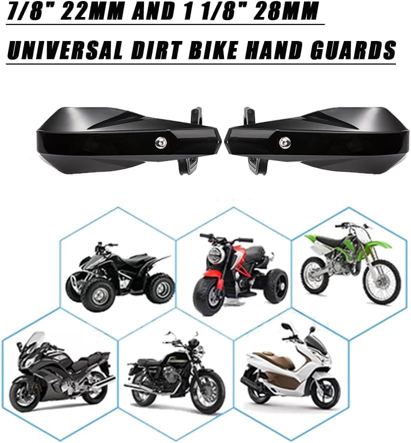 Motorcycle Handguard 7/8" 22mm and1 1/8" 28mm Universal Dirt Bike Handlebar Protector Handguard for CB500F CB300F XR650L CRF250X CRF450X CR125R CR250R CRF 250 CR 80R