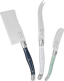 French Home Laguiole Set of 3 Lg Cheese Knives - Sea Salt