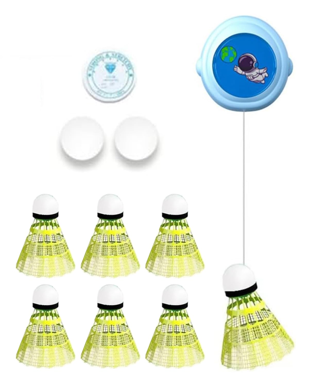 Self Practice Badminton Set Home, Badminton Self Practice for Garden, Playgrounds, adminton Courts, Living Room, Balcony, 3 Badmintons(Blue Astronaut) (B0D8ZXGPB9) Amazon Price History, Amazon Price Tracker