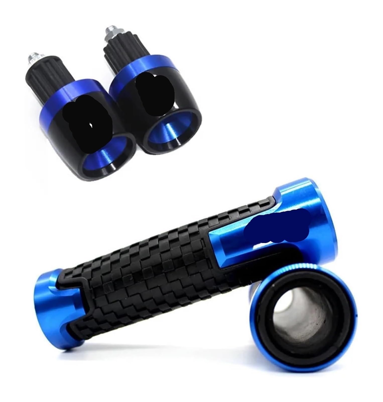 Contrapesos Manillar Moto para Piag&GIO MP3 250 300 500 HPE para Sport Scooter Accesorios para Motocicletas Puños De Aluminio CNC Tapa De Manillar Motocicleta Extremos(Azul)