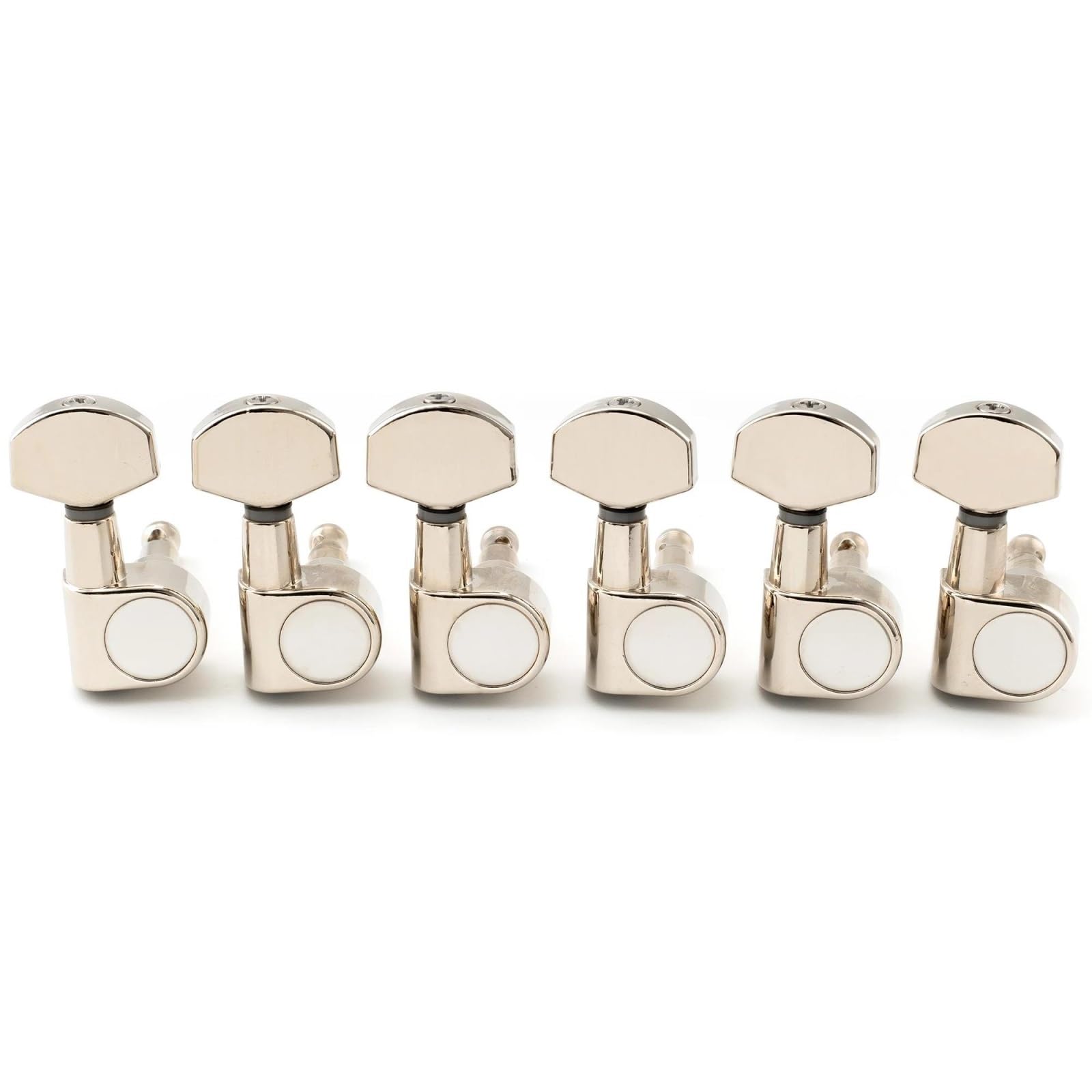 Paquete De 6 Afinadores Profesionales Totalmente Sellados Con Relación Engranaje 15:1 Para Guitarras Eléctricas SQ ST Tele Clavijas Guitarra(Nickel)