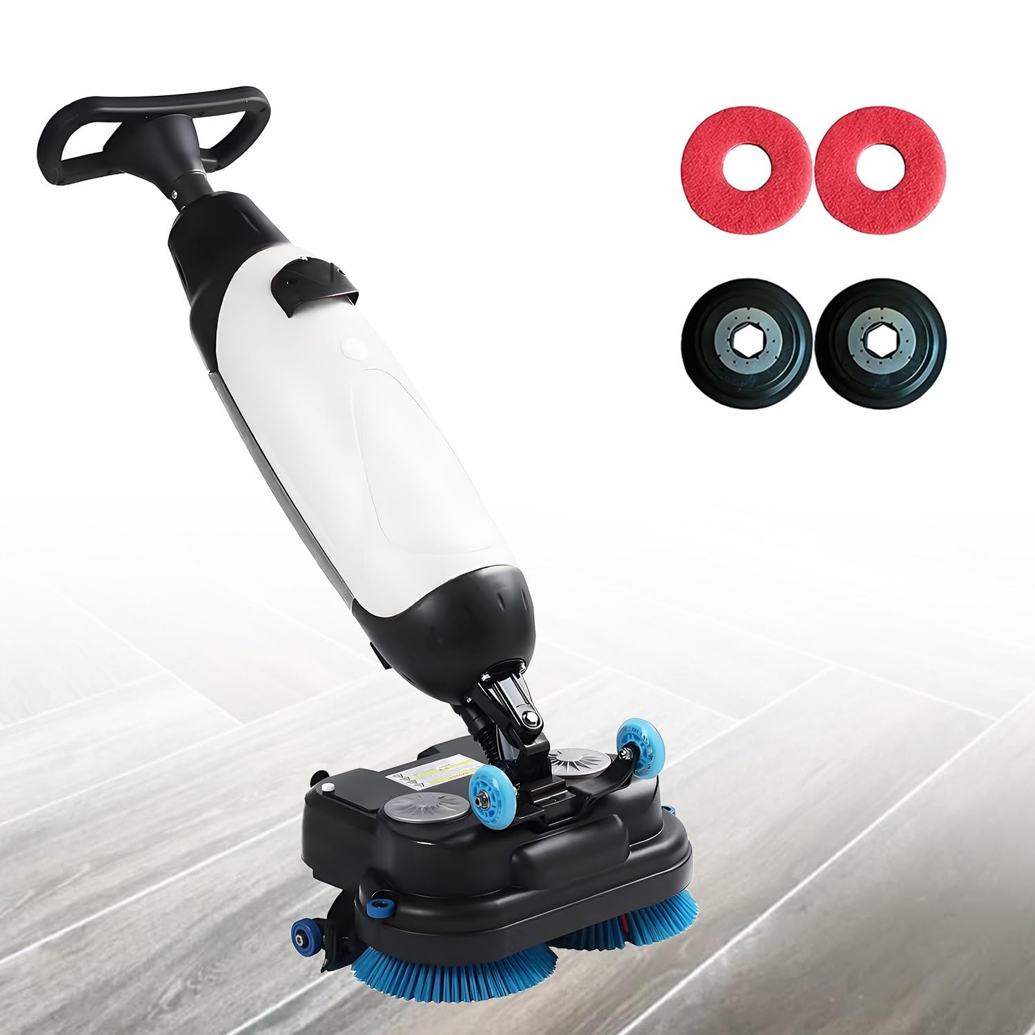GLBMXDD Portable Commercial Floor Washer with 43 cm Cleaning Track, Multi-Function Floor Polisher and Floor Cleaner, Cordless Scrubber, for offices, warehouses or retail stores