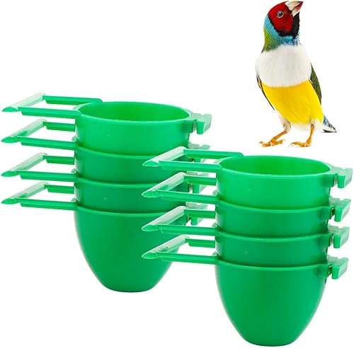 Miniatura 1 de 8 piezas mini pájaro loro alimentador plástico palomas pájaros jaula plato conveniente colgante contenedor
