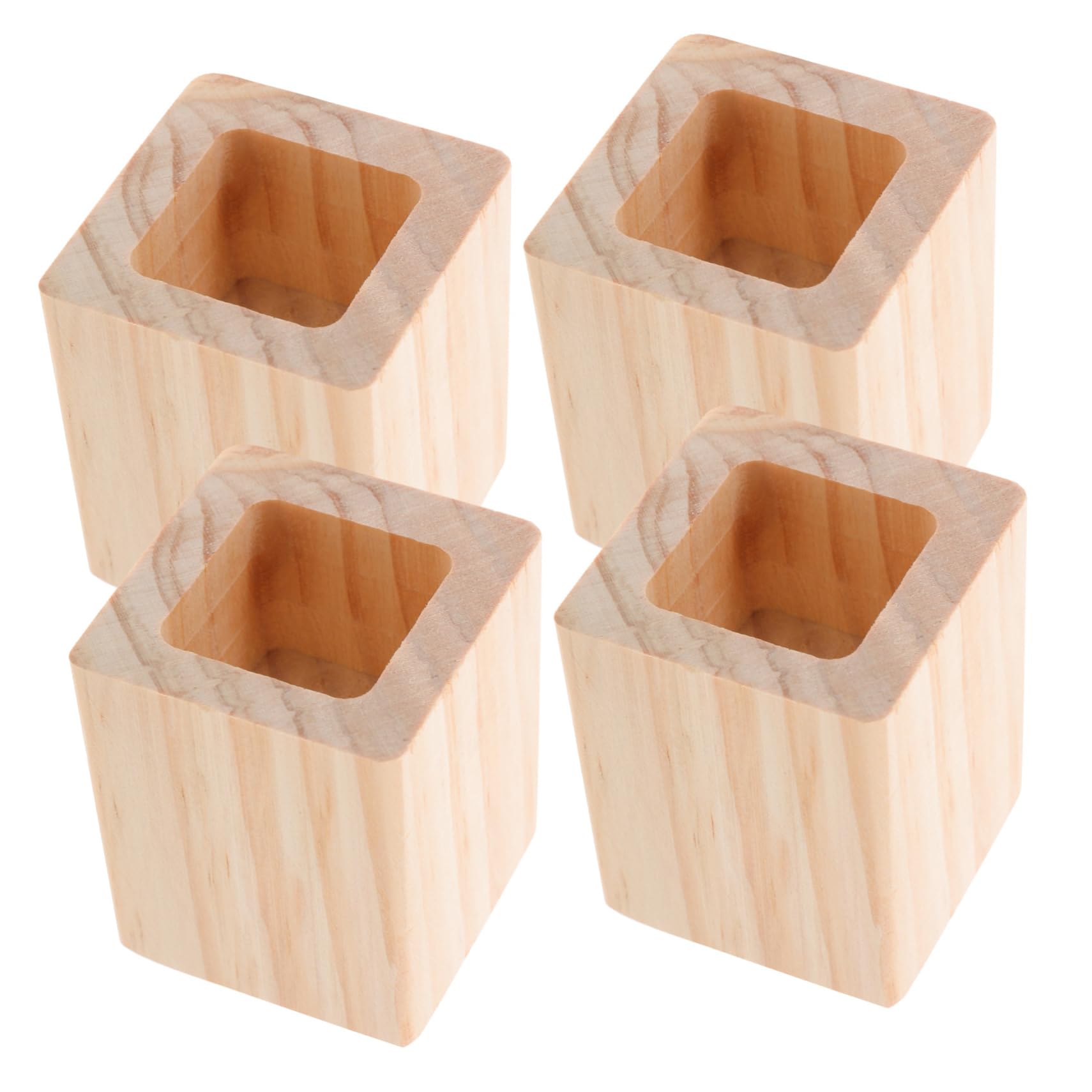 OSALADI 4pcs Nonslip Furniture Risers Pads Solid Bed and Sofa Leg Elevators Height Extenders for Tables and Chairs Protects Floors Easy to Clean and Adds Storage Space