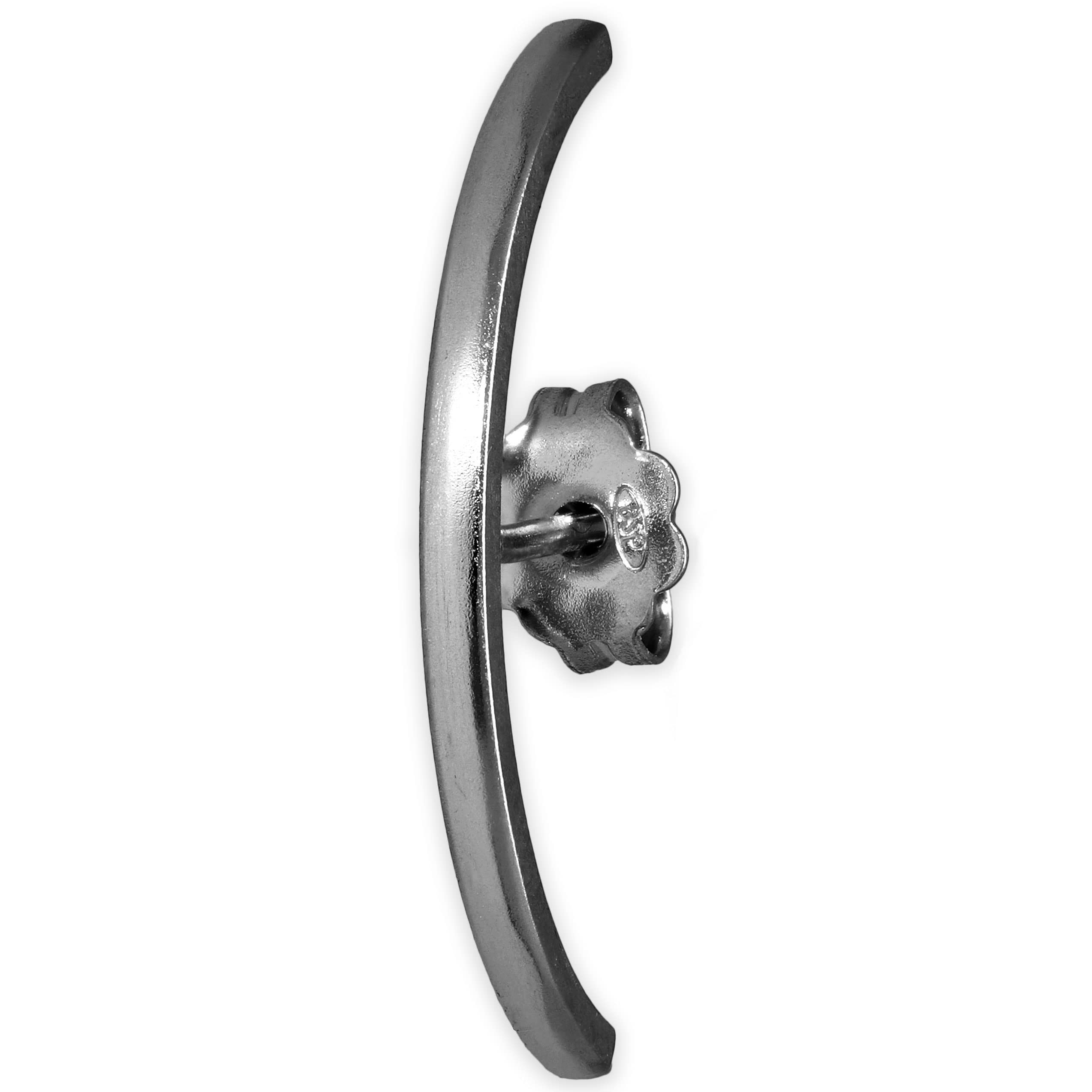 EMMANUELA handcrafted for you Aretes negros de plata esterlina para hombres aretes para hombres aretes para hombres aretes para hombres joyería regalo para hombres regalo novio regalo huggie arete esposo