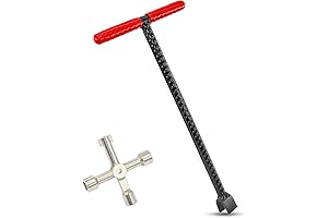 Contractor Grade 16 Inch Water Meter Key with 4 Way Multi-functional Water Utilities Key