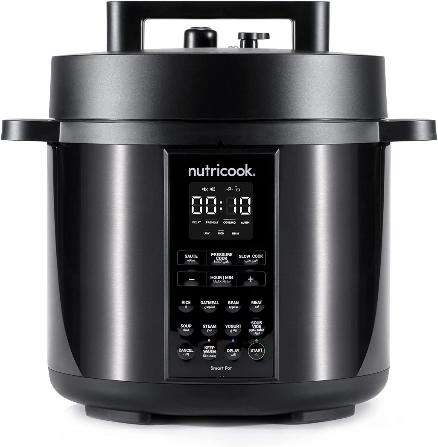 Nutricook Smart Pot 2, 6 Liters, 9 In 1 Electric Pressure Cooker, Slow Cooker, Rice Cooker, Steamer, Sauté Pot, Yogurt Maker & More, 12 Smart Programs With New Smart Lid, 2 Years Warranty