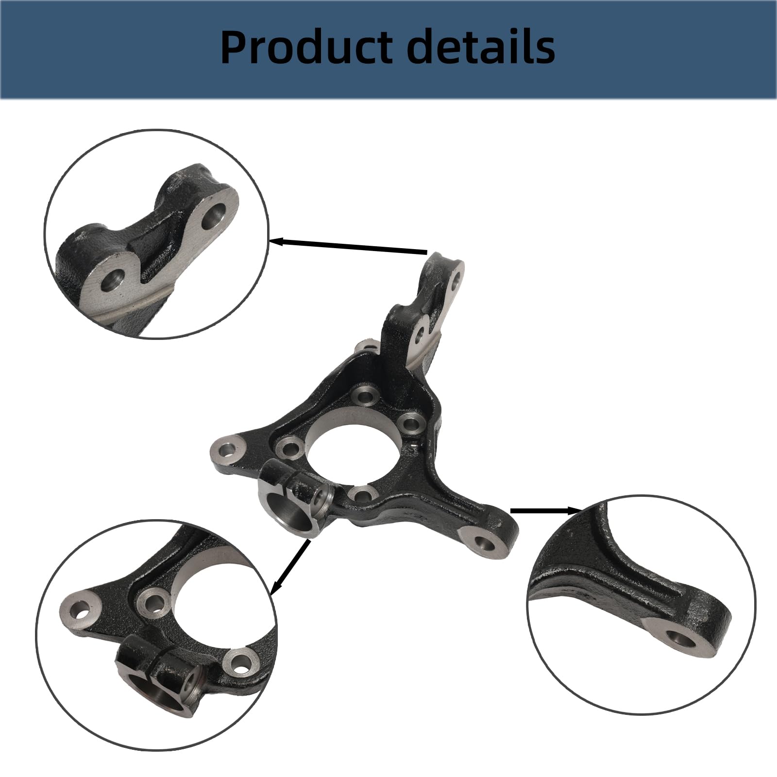 Right Front Steering Knuckle For Subaru Forester, Impreza, Legacy, Outback, WRX, XV Crosstrek (2005-2014) - Replaces 28313AG000 - View #9