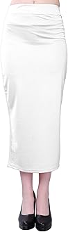 SIRILWomen'S Lycra Full Elastic Saree Shapewear Petticoat