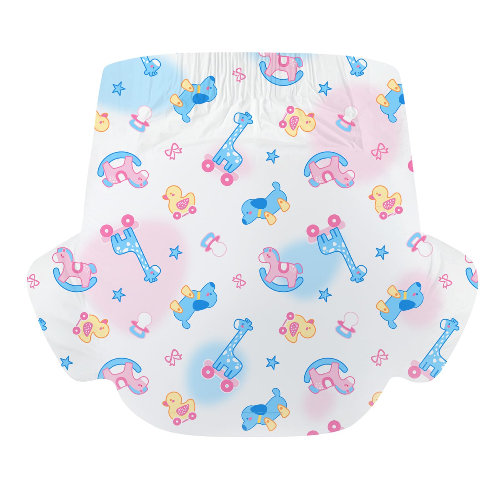 CutiePlusU 40 pañales para adultos con fuerte succión nocturna, Rocking Fun (L 37"-47")
